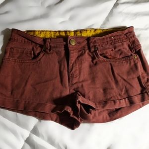 Primark Burgundy Jean Shorts UK 12 US 8